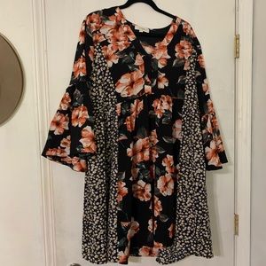 Umgee Double Printer Plus Size Dress
